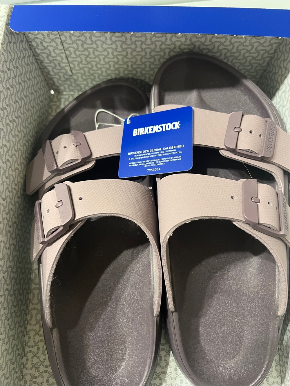 Birkenstock Two-Buckle Slide Sandals faded purple Mogami Terra Stealth 40. reg - Picture 7 of 7